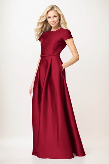 A-Line Maxi Satin Mother of the Bride Dresses CM0400