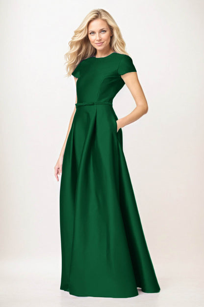 A-Line Maxi Satin Mother of the Bride Dresses CM0400