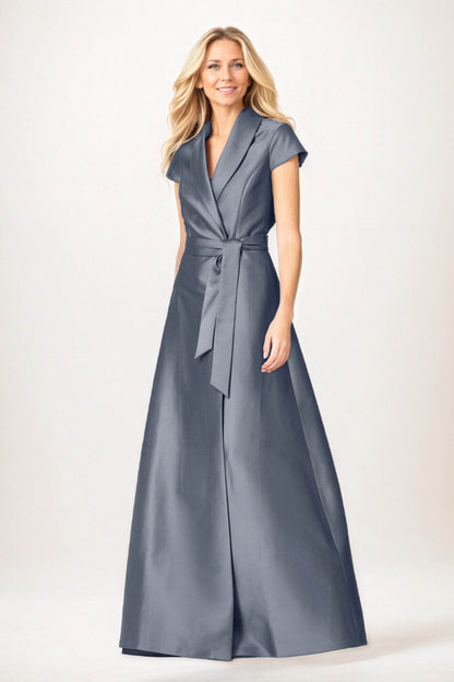 A-Line Maxi Satin Mother of the Bride Dresses CM0401