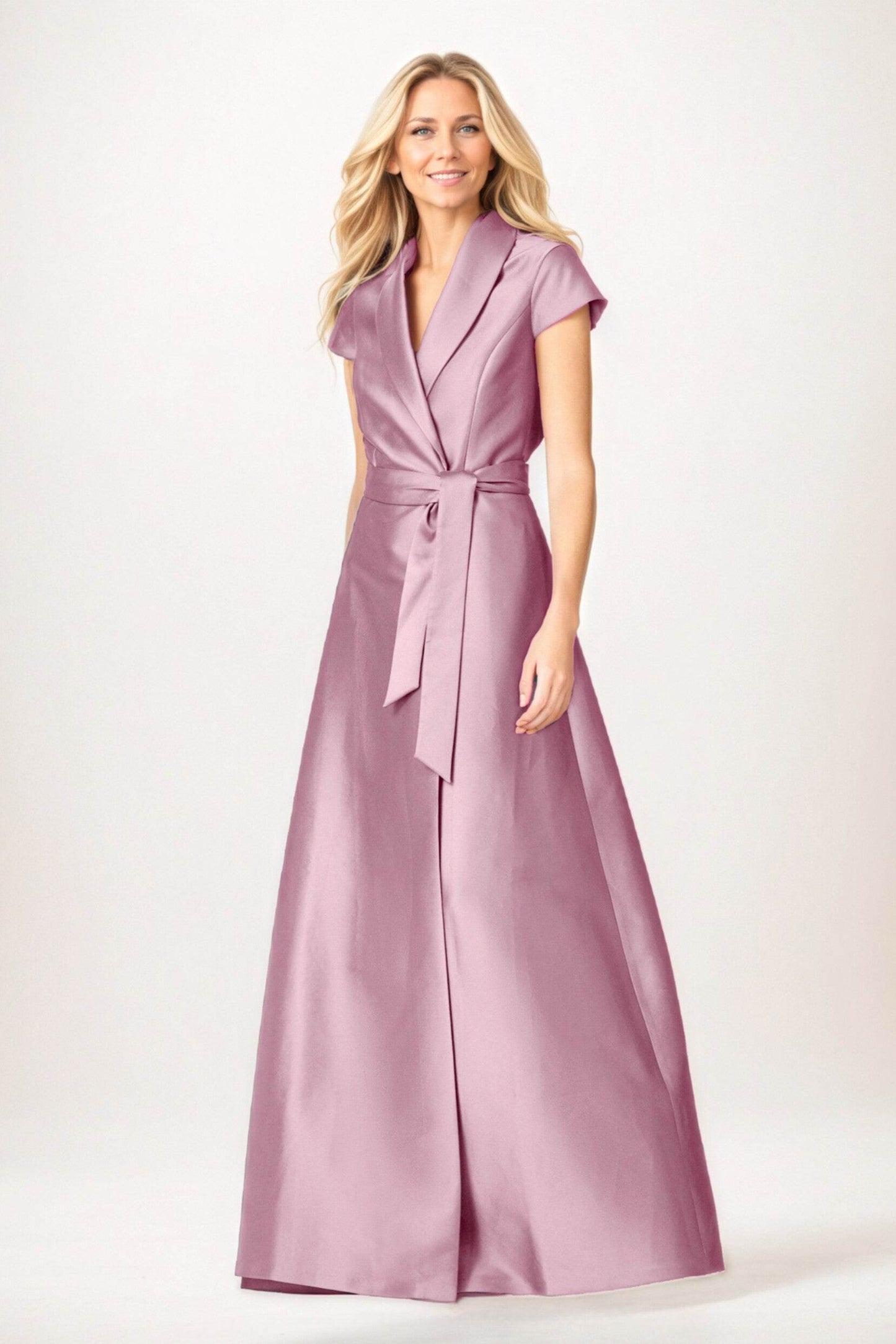 A-Line Maxi Satin Mother of the Bride Dresses CM0401