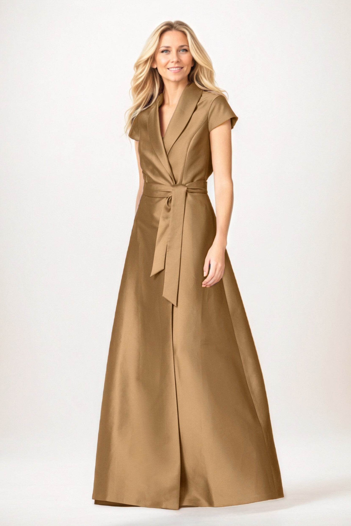 A-Line Maxi Satin Mother of the Bride Dresses CM0401