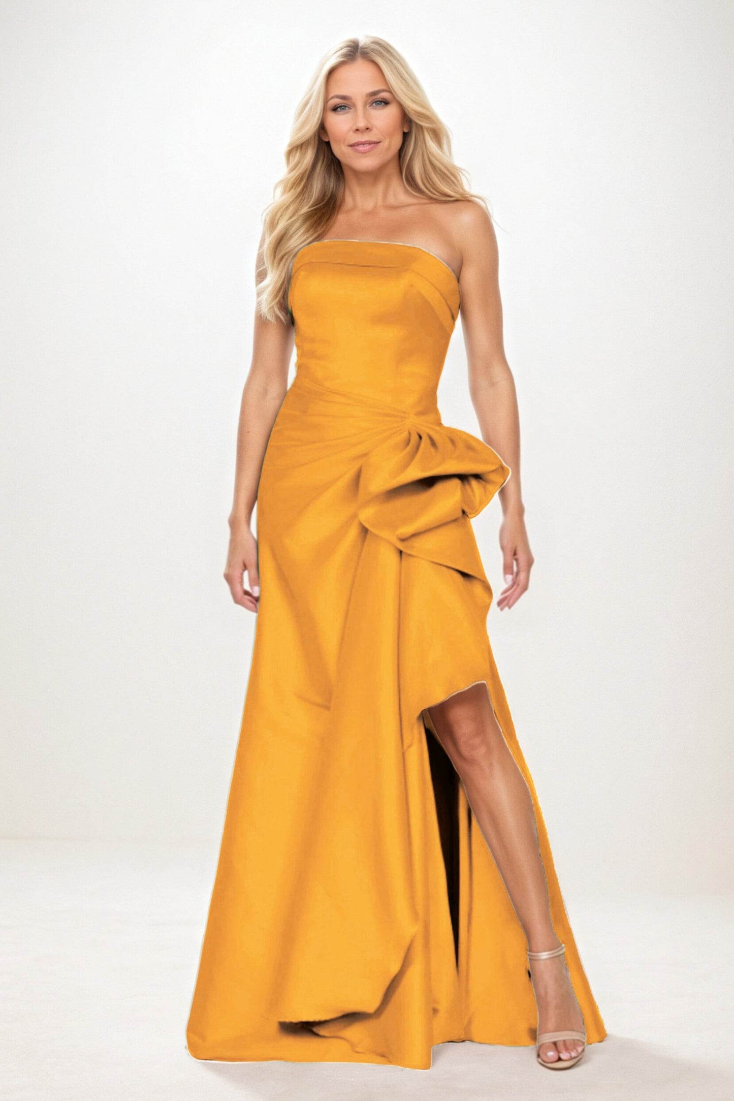 Sheath-Column Maxi Satin Mother of the Bride Dresses CM0404