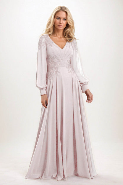 A-Line Maxi Chiffon Mother of the Bride Dresses CM0405