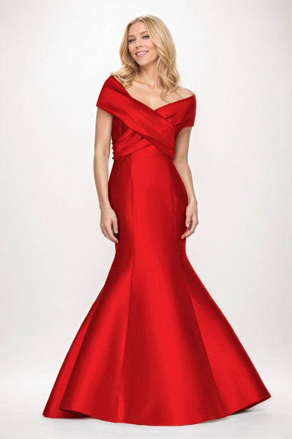 Trumpet-Mermaid Maxi Satin Mother of the Bride Dresses CM0407