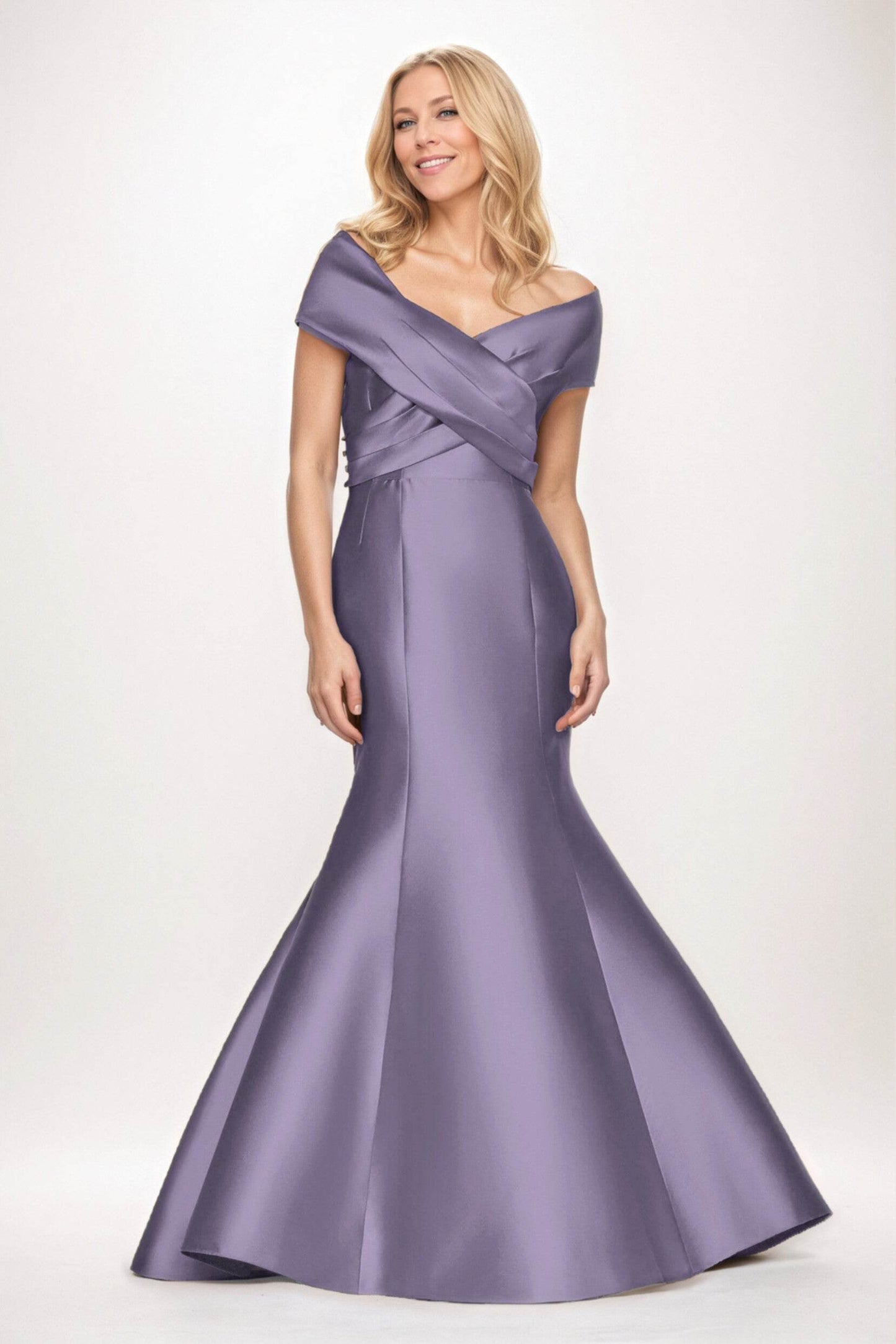 Trumpet-Mermaid Maxi Satin Mother of the Bride Dresses CM0407