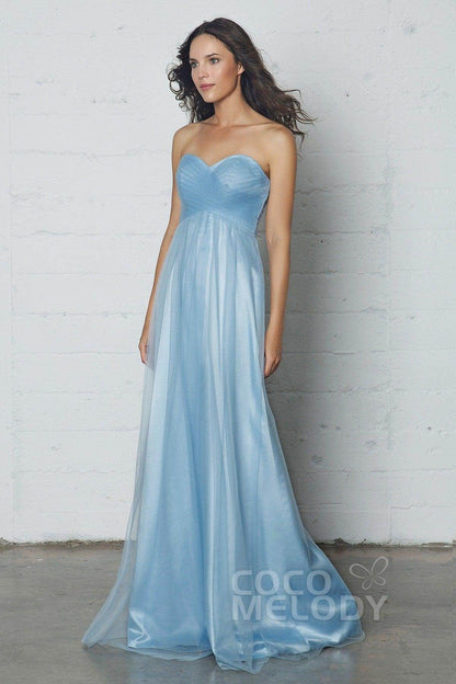 Sheath-Column Floor Length Tulle Dress COZF17016