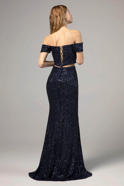 Sheath-Column Floor Length Sequined Dress CS0288