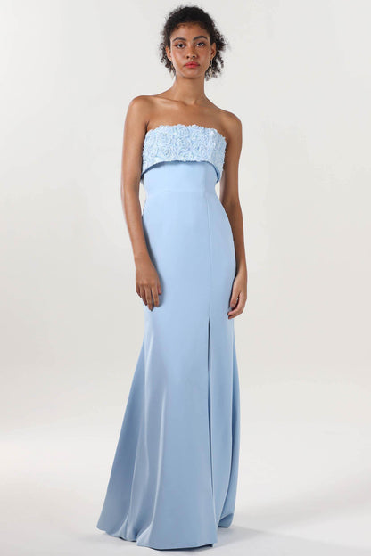 Trumpet-Mermaid Sweep-Brush Train Stretch Crepe Bridesmaid Dress CS0591BM