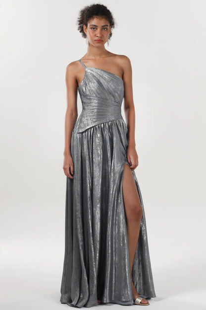 A-line Maxi Metallic Formal Dress CS0650