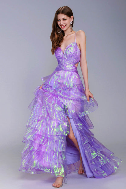 A-Line Maxi Organza Prom Dress CS0956