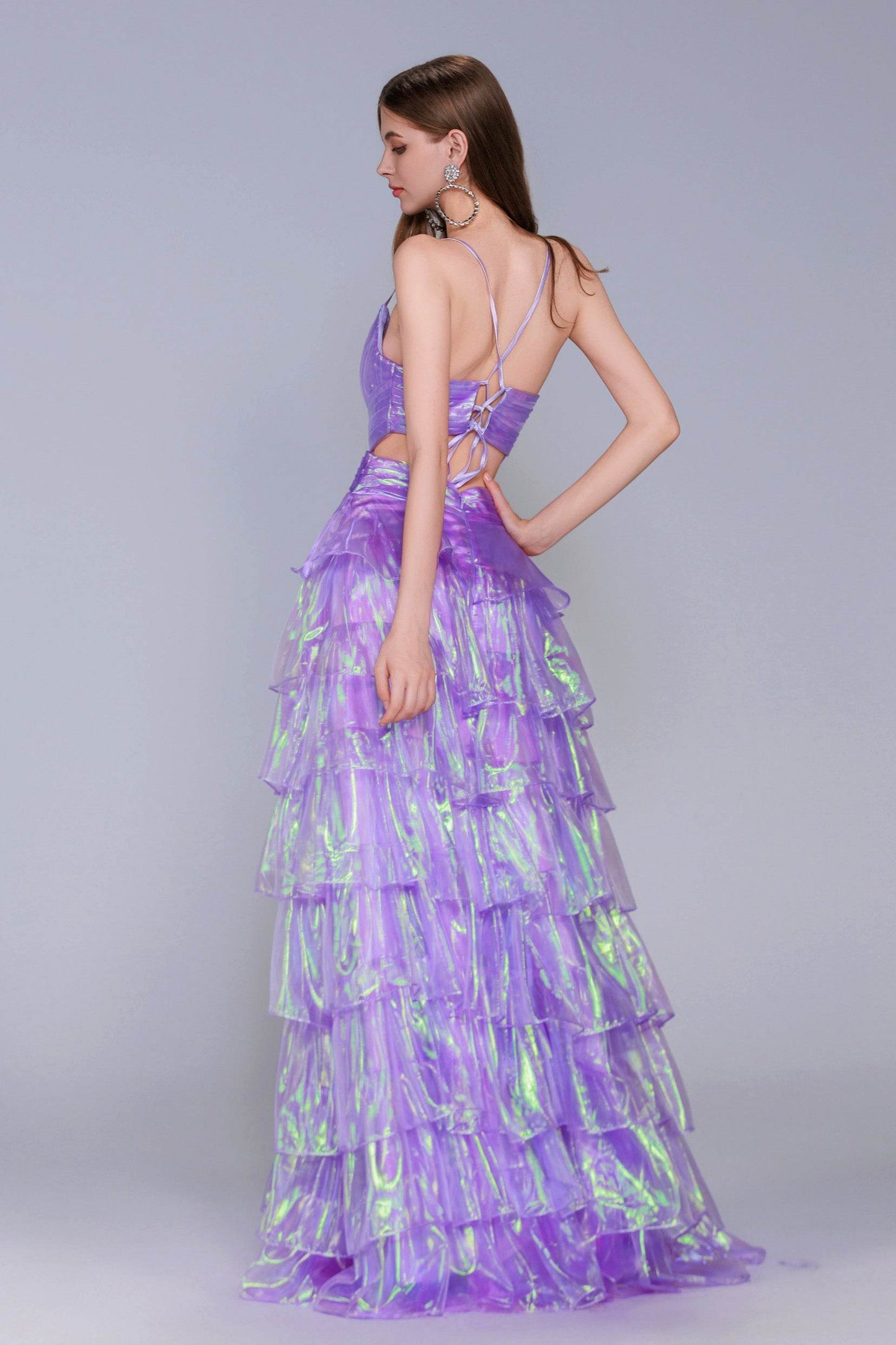 A-Line Maxi Organza Prom Dress CS0956