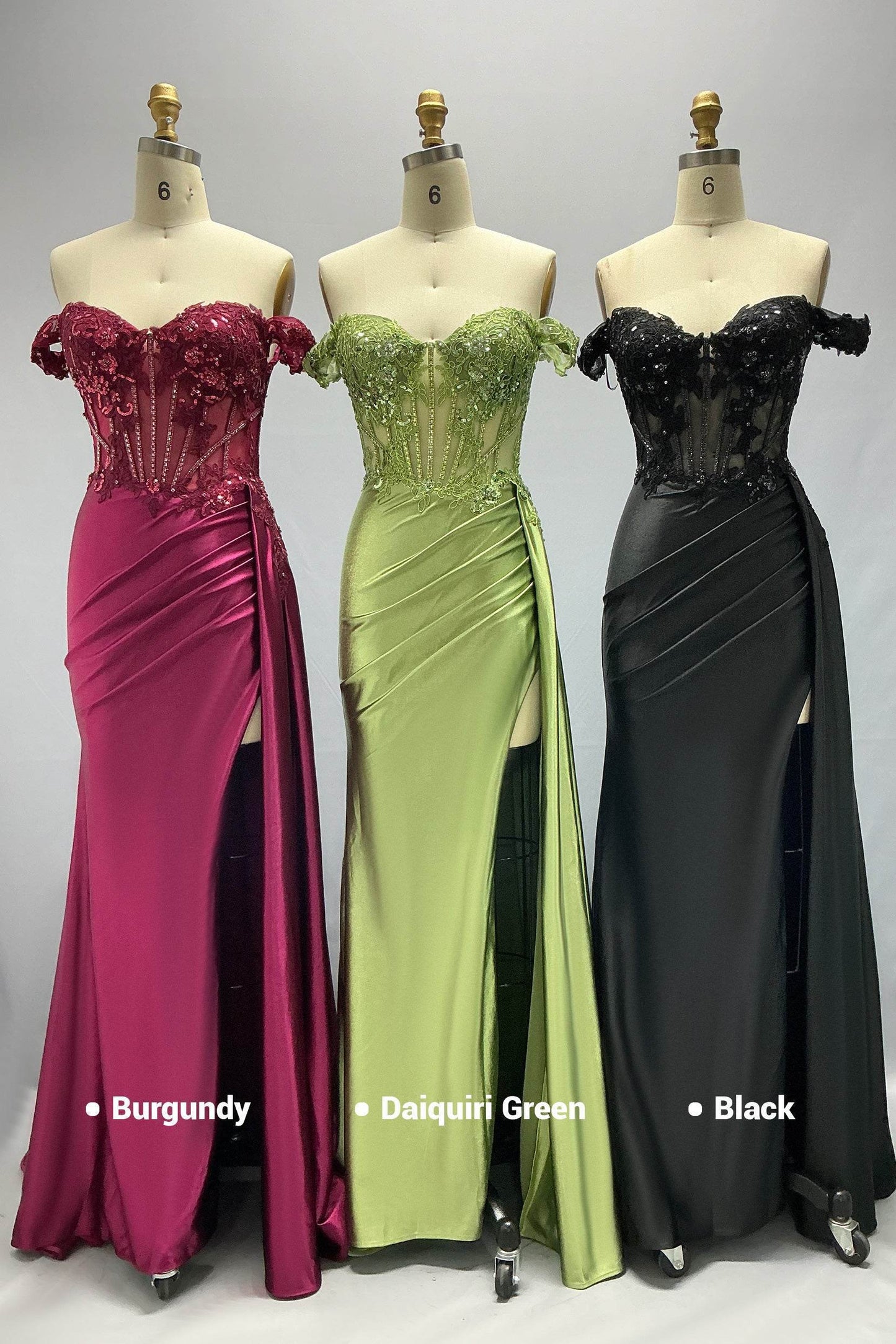 Sheath-Column Sweep-Brush Train Stretch Satin Prom Dress CS1053