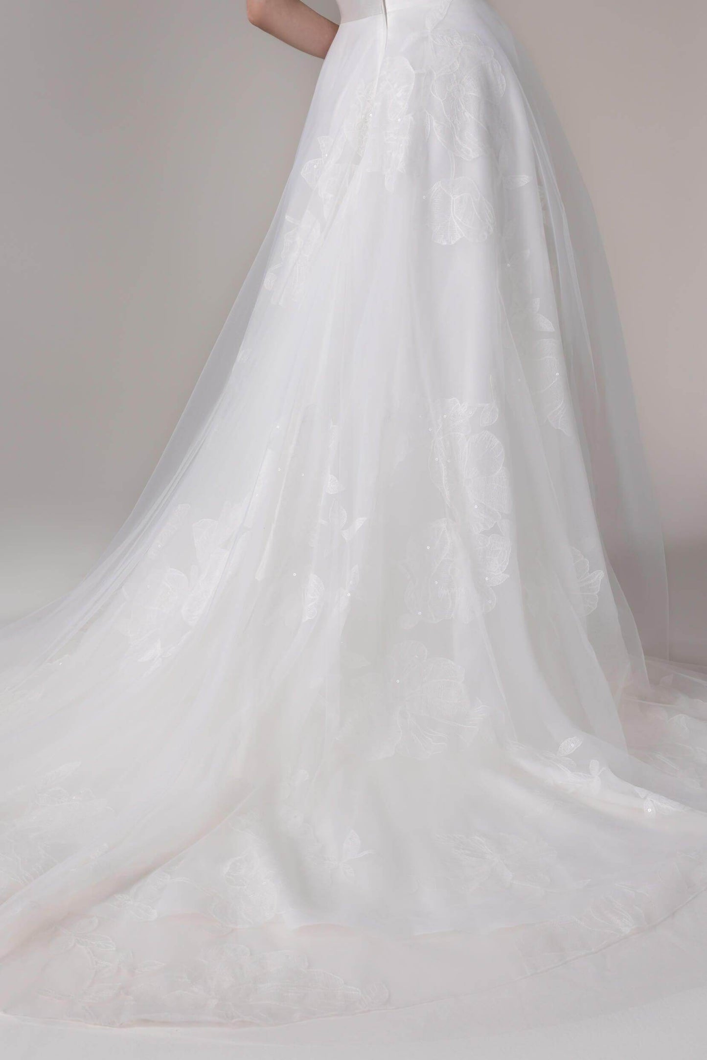 A-Line Court Train Mikado Wedding Dress CW2789
