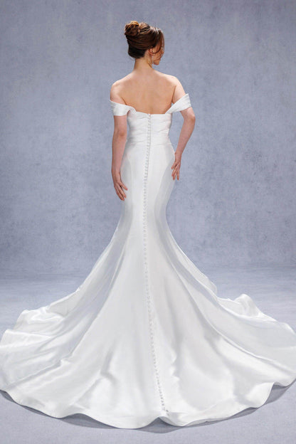 Trumpet-Mermaid Court Train Glitter Wedding Dress CW3334