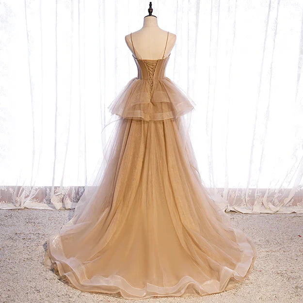 Aimishang Tulle Sweetheart Straps Long Ball Gown Prom Dress Party Dress A Line Floor Length Wholesale