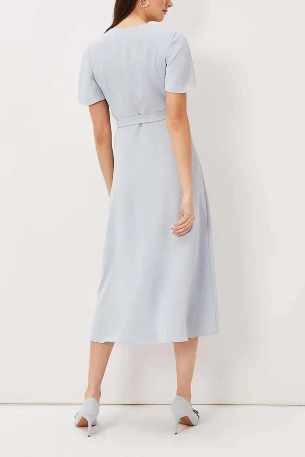 Sexy V-neck short sleeved chiffon plus size mother of the bride dress
