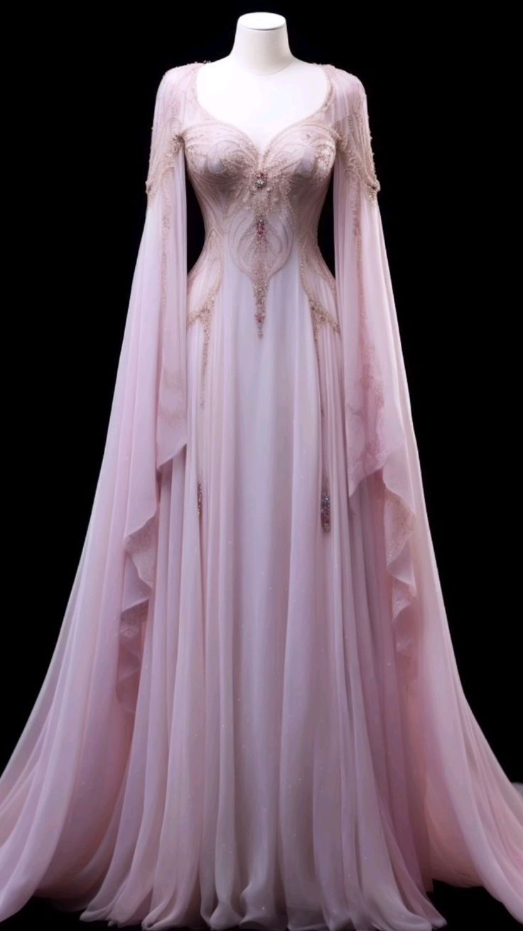 Pink Long Sleeves A-Line Elegant Long Formal Prom Dress Evening Gown Gala Dress, HZ0319