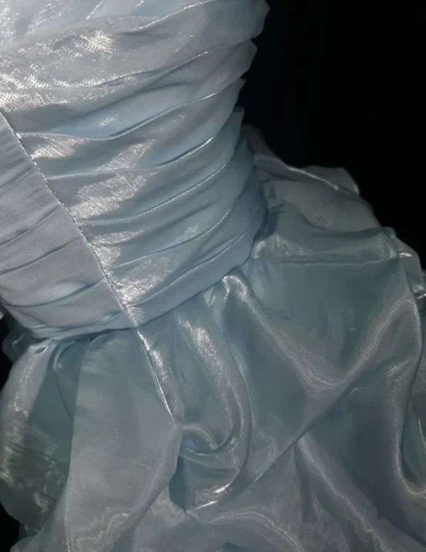 Vintage Sweetheart A-Line Homecoming Dress Ruffle Strapless Party Dress Short Cocktail Dress HZ1024