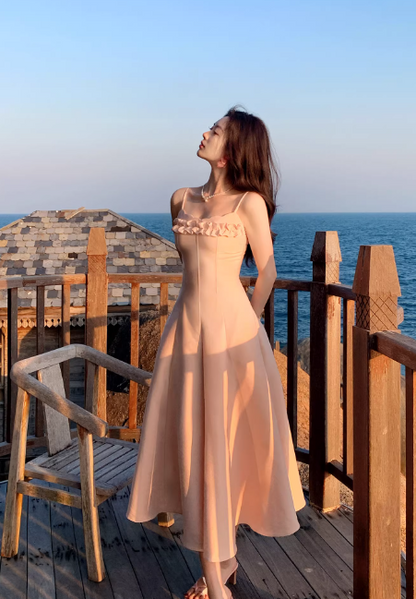 Chic Orange Prom Dress Satin A-Line Spaghetti Straps Evening Dress Sleeveless Birthday Dress DP05224
