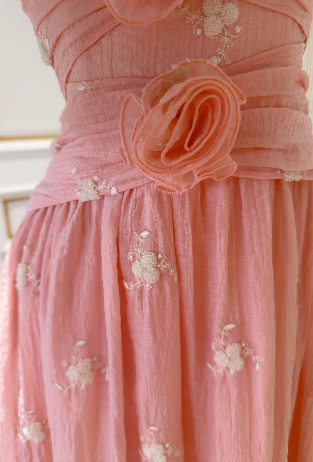 Classy Pink Prom Dress Beaded Spaghetti Straps Sheath Evening Dress Sleeveless Birthday Dress DP05237