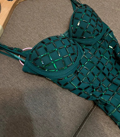 Vintage Dark Green Spaghetti Strap Sheath Short Party Dress Cocktail Dress Homecoming Dress HZ1024