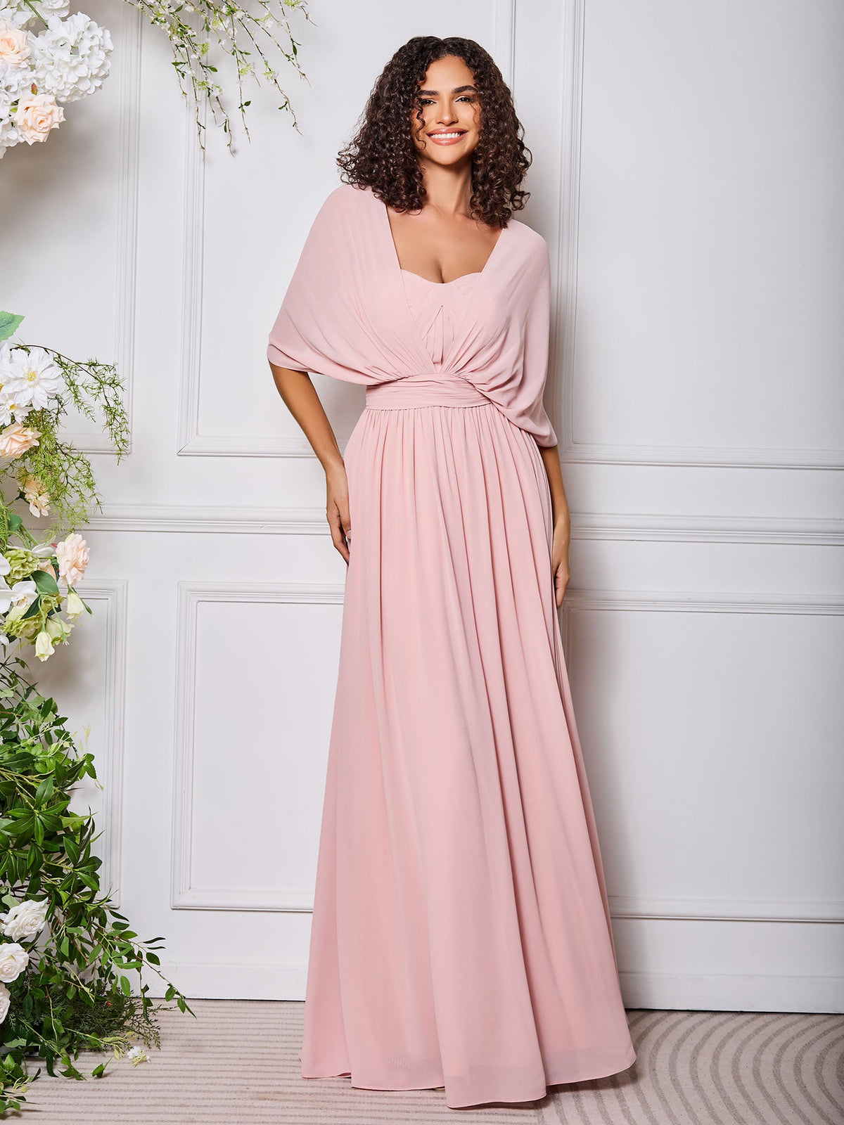 Butterfly Sleeves Multi Wear Convertible Bridesmaid Dresses
