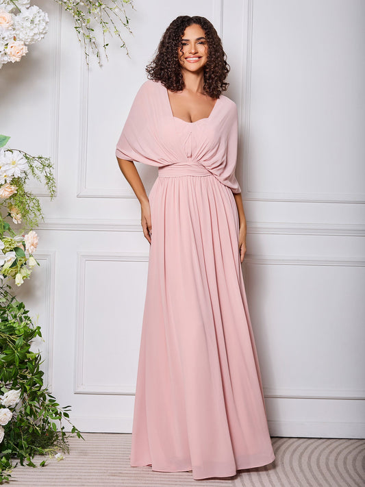 Butterfly Sleeves Multi Wear Convertible Bridesmaid Dresses