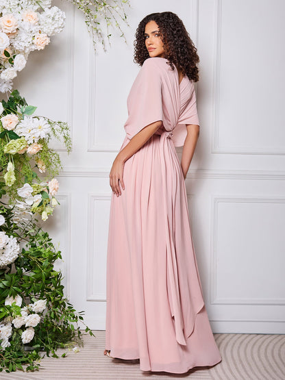 Butterfly Sleeves Multi Wear Convertible Bridesmaid Dresses