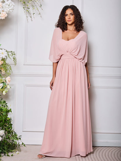 Butterfly Sleeves Multi Wear Convertible Bridesmaid Dresses