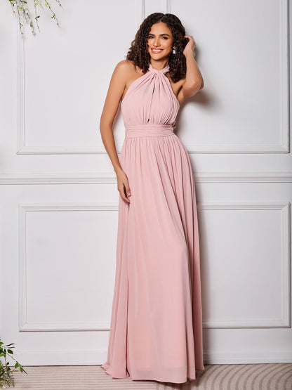 High-Neck Halter Multi Wear Convertible Bridesmaid Dresses