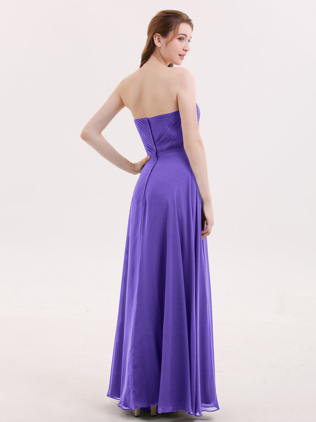 Strapless Bridesmaid Dress with Sweetheart Neck Regency