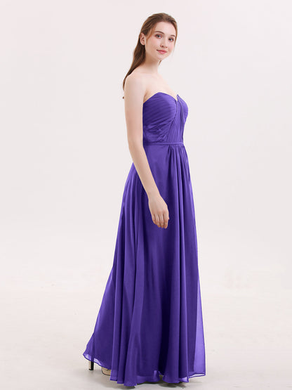 Strapless Bridesmaid Dress with Sweetheart Neck Regency