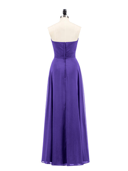 Strapless Bridesmaid Dress with Sweetheart Neck Regency