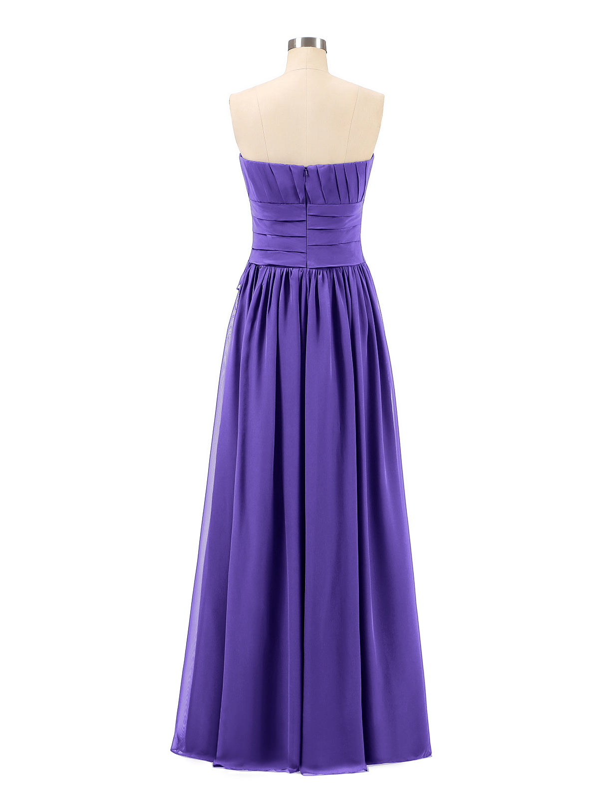 Long Strapless Chiffon Bridesmaid Dress-Regency