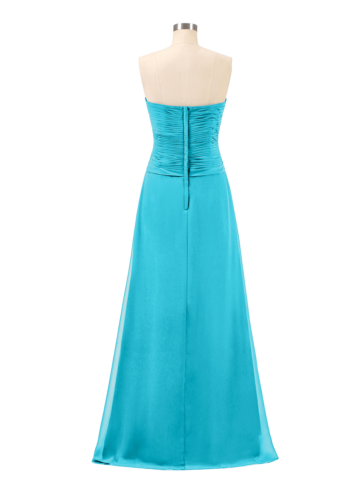 Sweetheart Strapless Chiffon Bridesmaid Dress-Jade