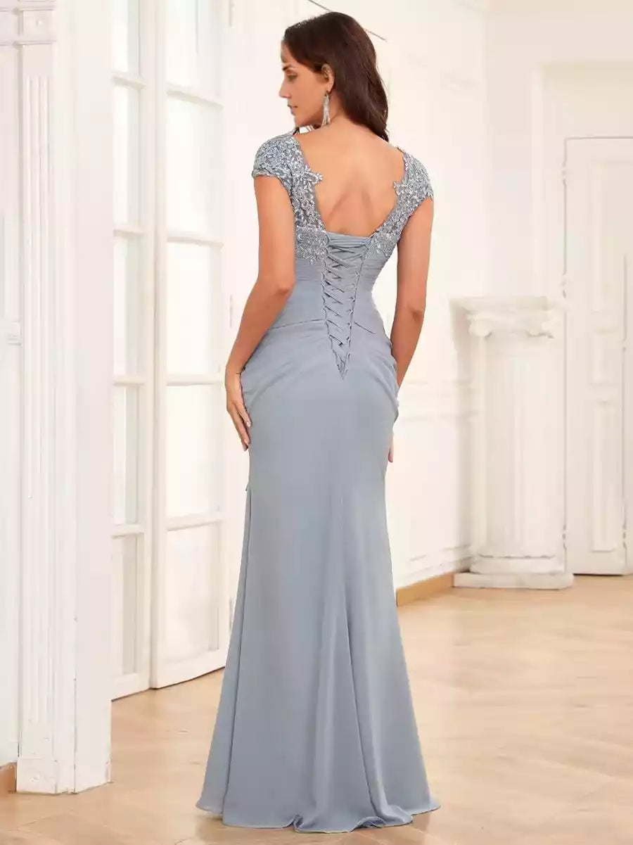 Gorgeous slim fit/straight tube sweetheart collar with floor to ceiling ruffles Mother of the Bride Dresses