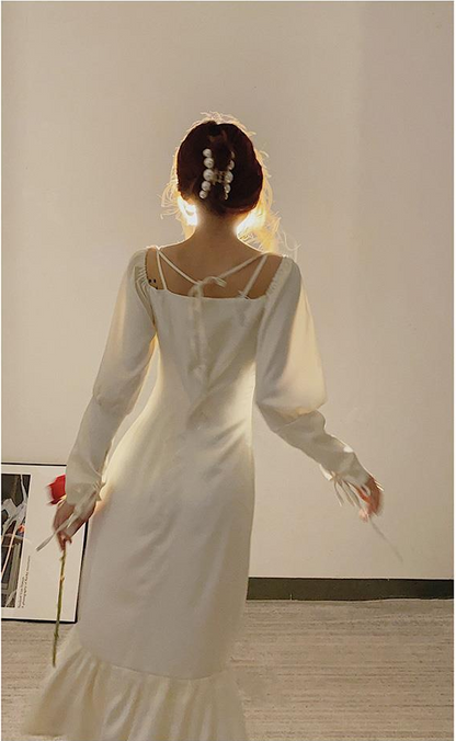 Spaghetti Strasp Simple Prom Dress Chic Party Dress  c2529