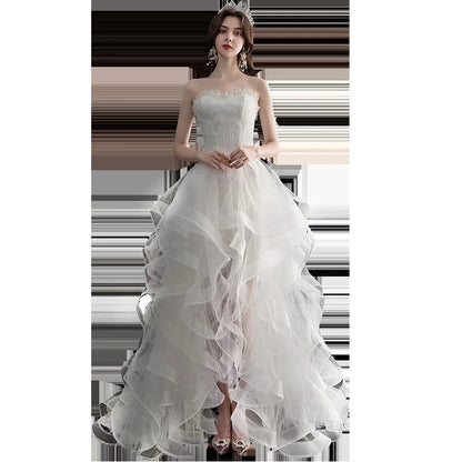 Strapless Wedding Dress with Train for Sweet Brides