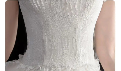 Strapless Wedding Dress with Train for Sweet Brides