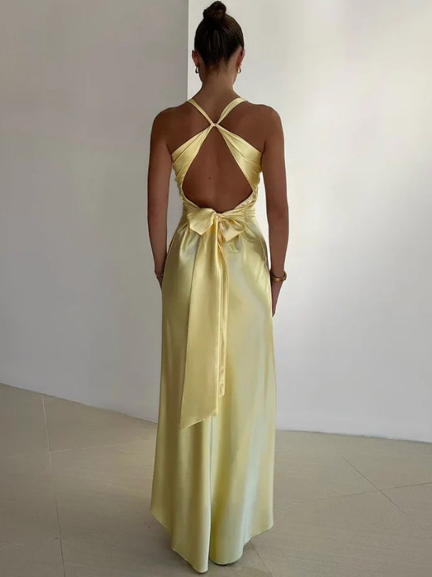 Aimishang Elegant Prom Dresses V Neck Mermaid Long Prom Dress Satin Evening Party Gowns Formal Dress