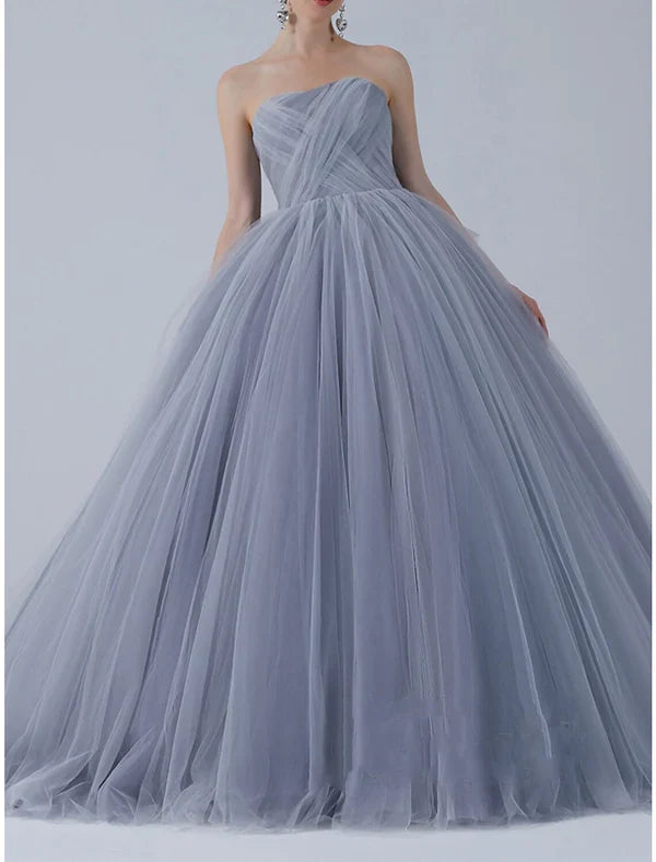 Ball Gown Prom Dresses Luxurious Dress Quinceanera Prom Sweep / Brush Train Off Shoulder Organza Sleeveless with Bow(s) Pleats