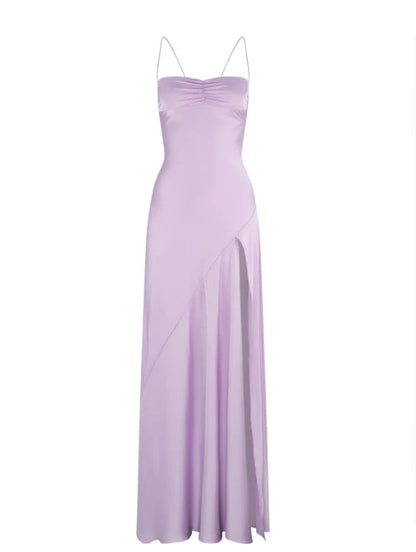 Aimishang Elegant Dresses Gowns Evening Dresses Spaghetti Straps Long Prom Dress Satin Formal Party Dress