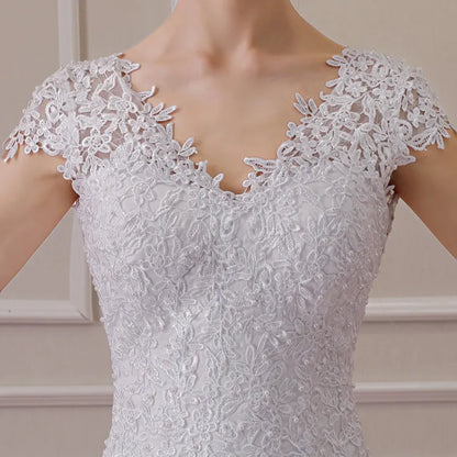 Vestidos De Noiva Backless Lace Mermaid Wedding Dress Gown