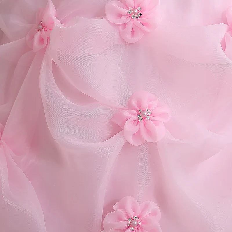 Customized Bride Wedding Dress Lace Up Tube Top Ball Gowns