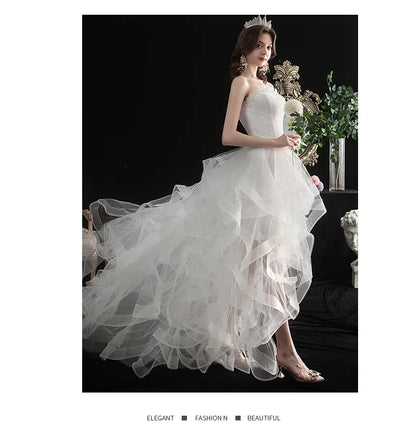Strapless Wedding Dress with Train for Sweet Brides