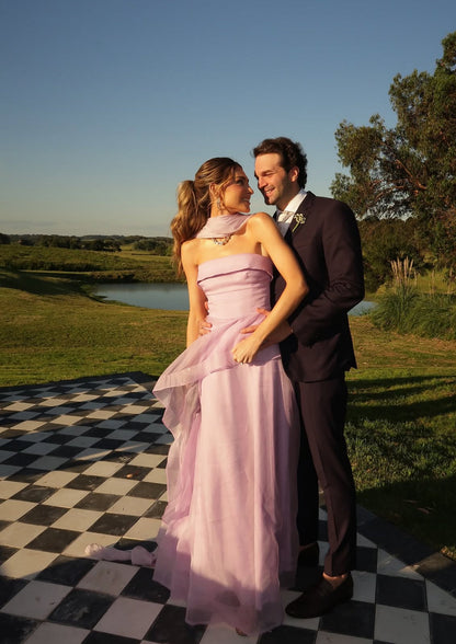 Classy Strapless Lilac Long Prom Dress Long Party Dresses