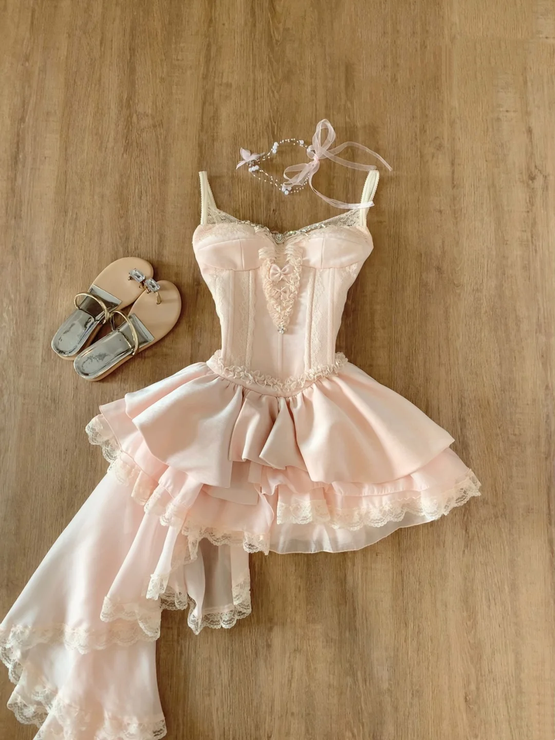A Line Light Pink Sweet Birthday Dress Short Party Dresses