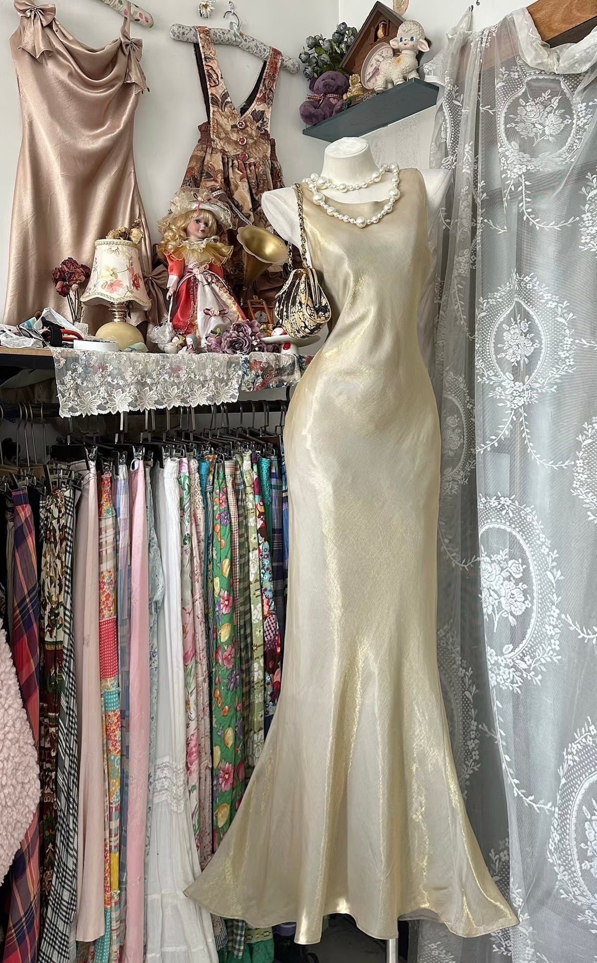 Gold Mermaid Prom Dresses Evening Dress Formal Party Dress