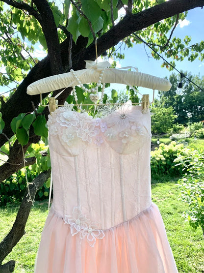 Pretty A Line Spaghetti Straps Flower Long Dress Birthday Outfits Sweet 16 Homecoming Dress HZ0319