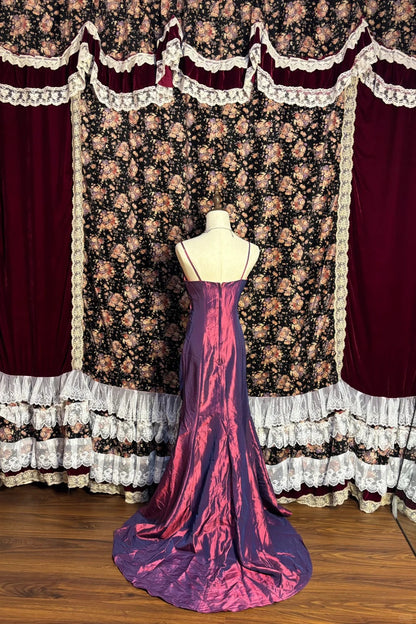 Elegant Spaghetti Straps Beaded Flower Mermaid Dress Prom Dress Evening Dress Birthday Party Dress HZ0319